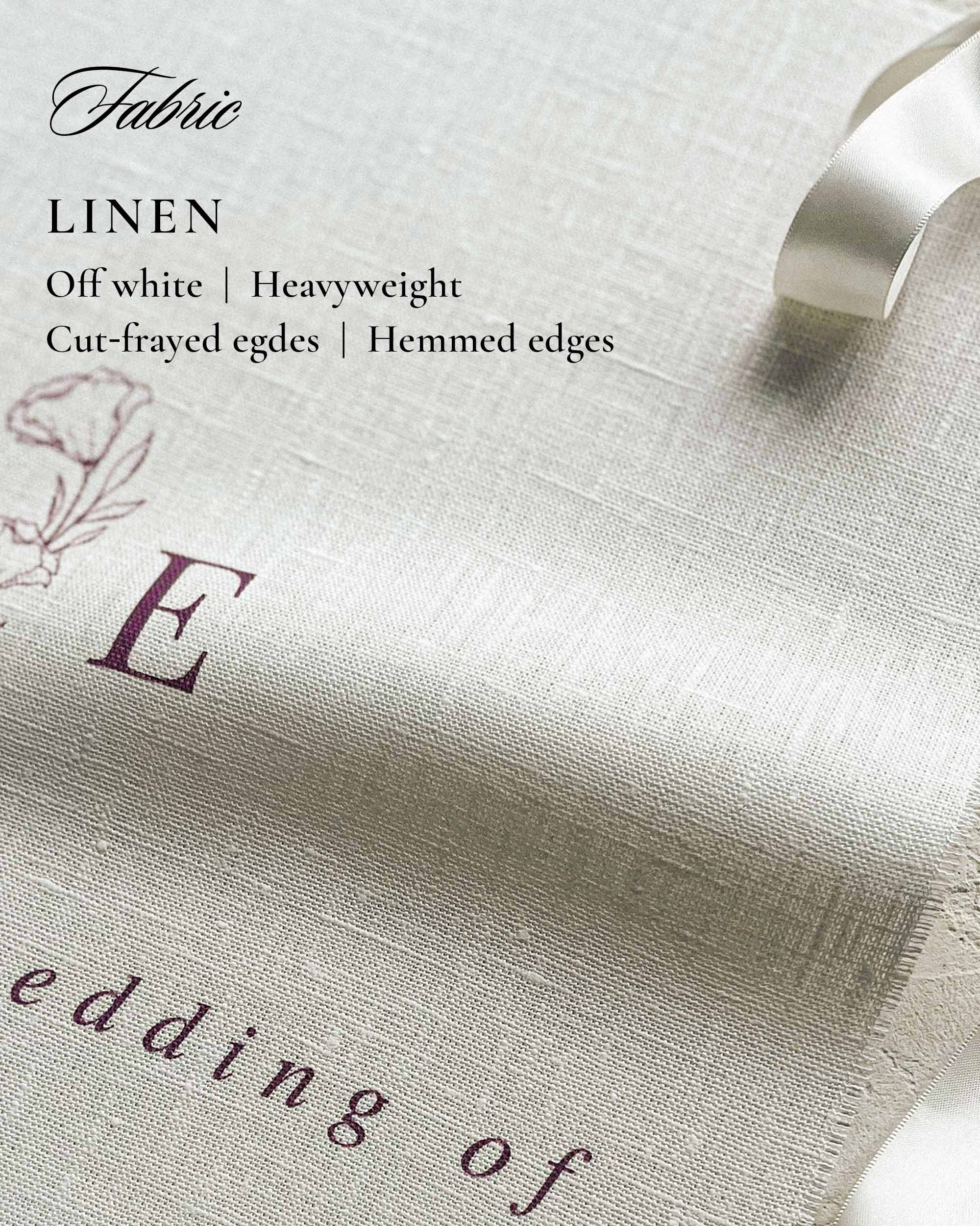 Floral Fabric Wedding Welcome Sign "Samantha and Robert"